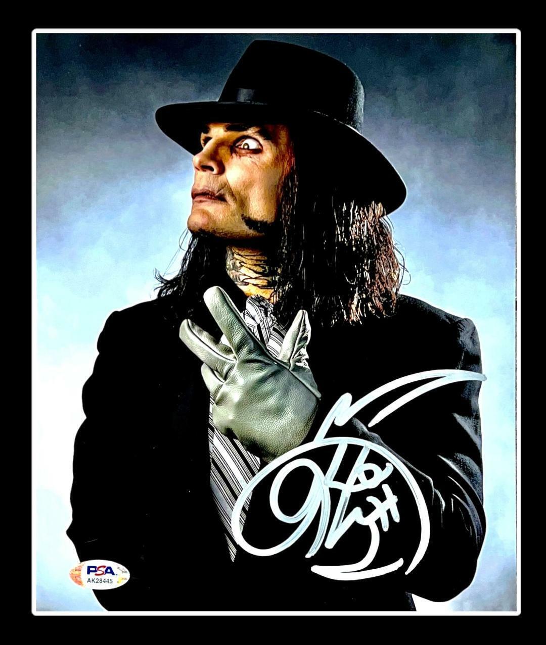 WWE JEFF HARDY HAND SIGNED 8X10 TAKER TRIBUTE Photo Poster painting WITH PROOF AND PSA COA 4