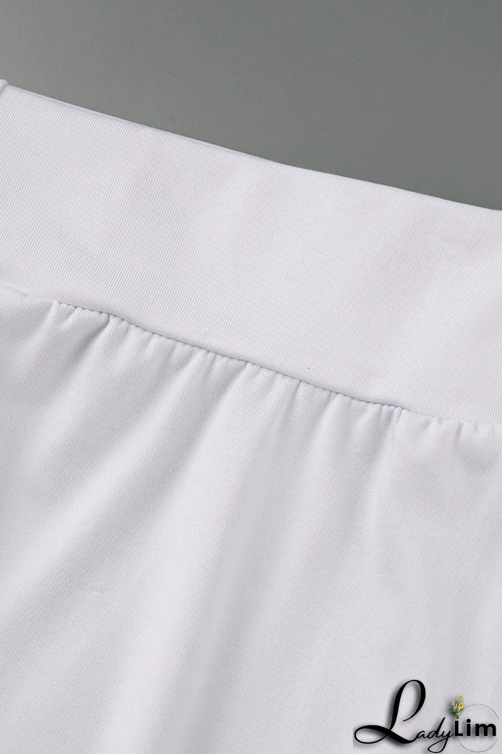 Red Sexy Solid Split Joint U Neck Short Sleeve Two Pieces