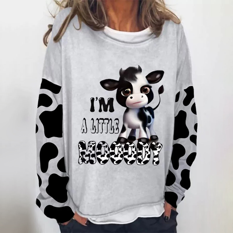 I'm A Little Mooody Calf Cow Sweatshirt wearshes