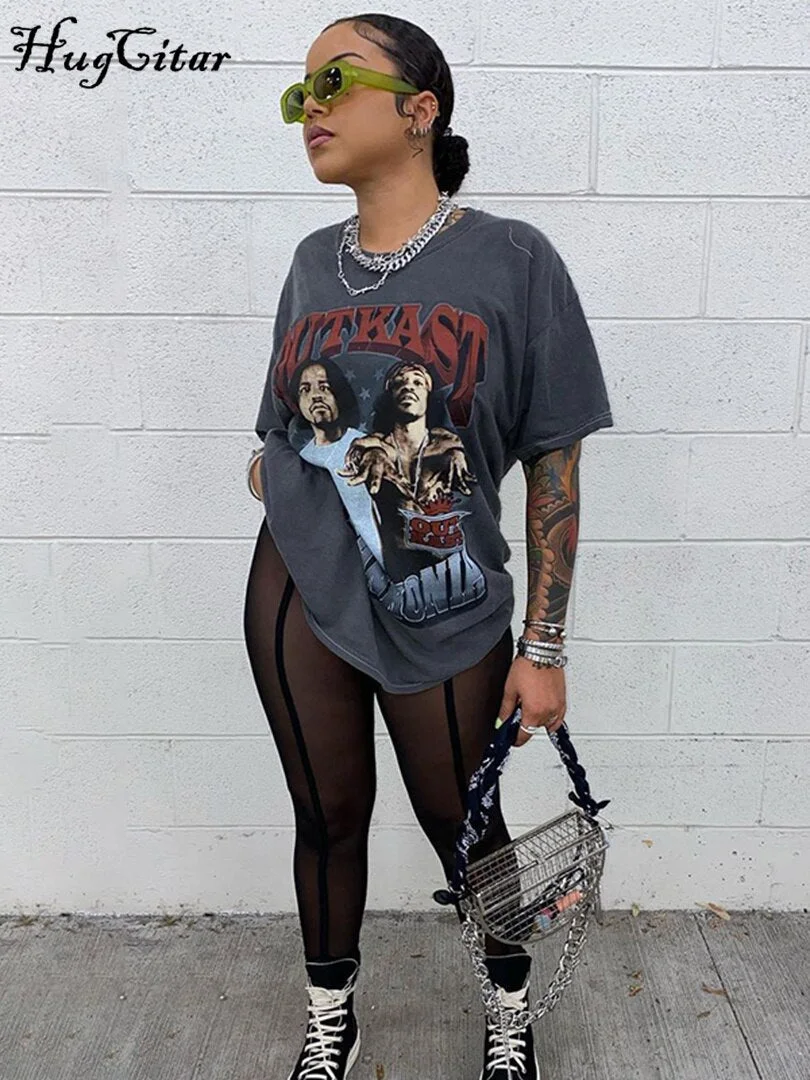 Hugcitar Pure Color Mesh High Waist Slim See Through Pants Leggings Skinny Sexy Streetwear Casual 2021 Women Autumn Winter