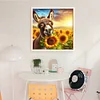 Donkey And Sunflower - 11CT Stamped Cross Stitch - 40*40cm - Animal
