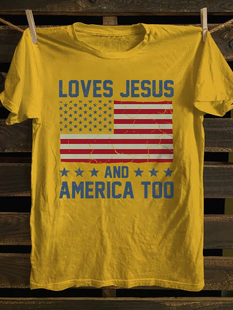 Loves Jesus And America Too T-shirt