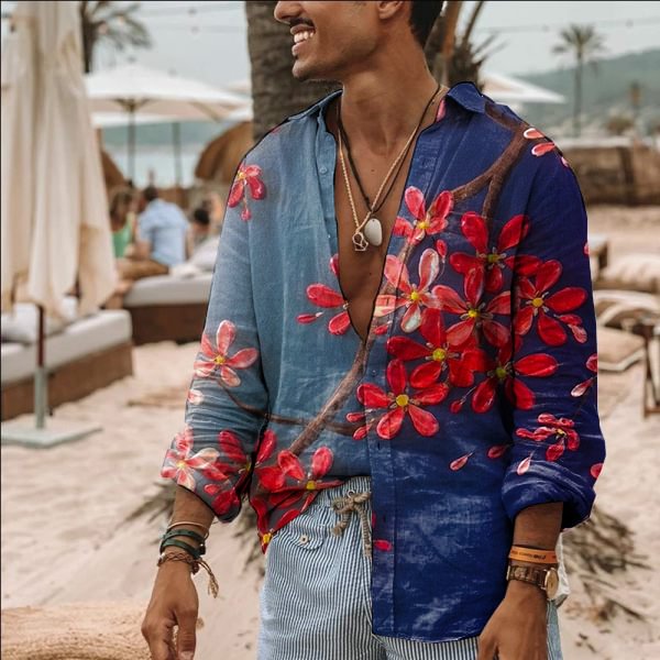 Pre-sale Men's Casual Shirts Floral Print Shirts