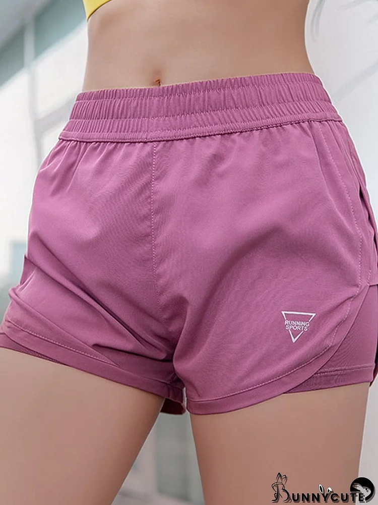 Women's Yoga Strap Lined Loose Sports Shorts