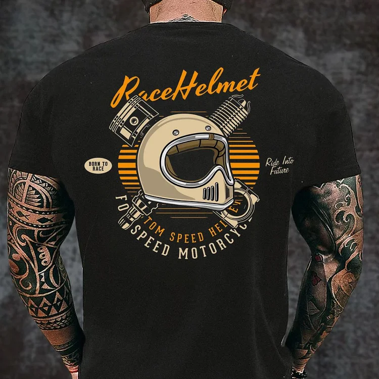 Motorcycle Helmet Cool Men’s T-Shirt
