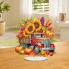 (US Only)Acrylic 2D Flat Pumpkin Truck DIY Table Top Diamond Painting Ornament Kits