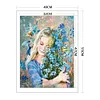 Oil Painting Girl - 11CT Stamped Cross Stitch - 40*55cm