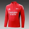 2025/2026 Arsenal Half-Pull Training Suit Red Football Shirt 1:1 Thai Quality Set