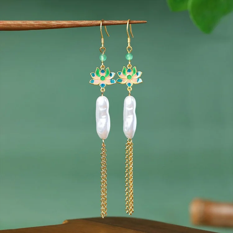 Vintage Lotus Earrings