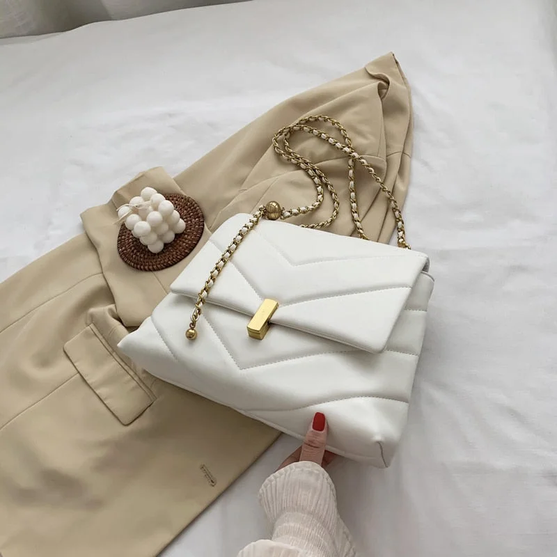 ѧӧܧ Large-Capacity Bag 2020 New Fashion Chain One-Shoulder Underarm Bag Net Red All-match Western Style Messenger Bag