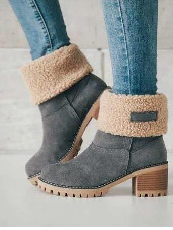 Chunky Mid Calf Winter&Snow Boots
