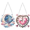 2Pcs Moon DIY Diamond Painting Ornament with Clock Function Home Craft Decor Art