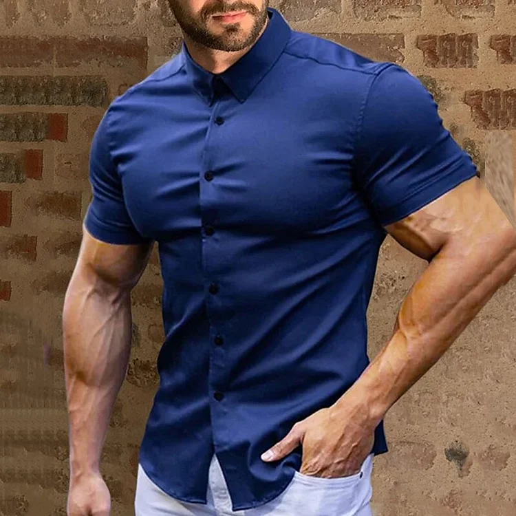 Camicia Uomo Senza Stiro in Cotone Premium - Vestibilit&agrave; Classica
