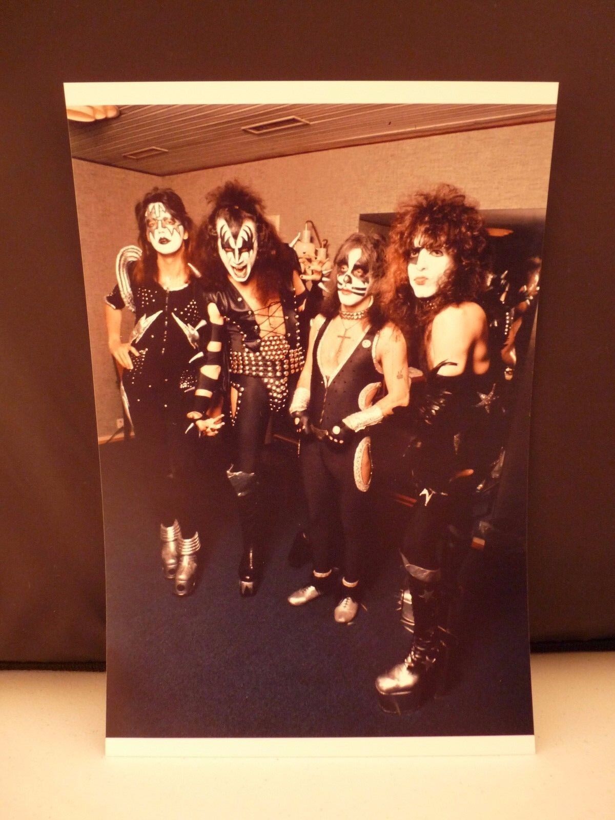 Kiss 1976 Sweden Live Backstage Candid Band 8x12 Photo Poster painting #1 From Original Negative