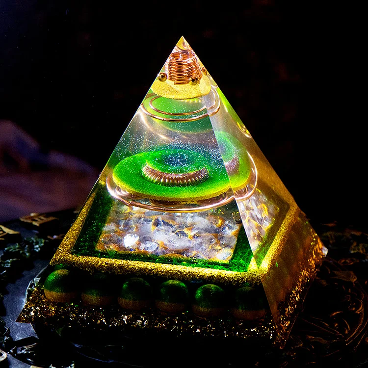 Olivenorma Abundance And Joy- Green Life Orgone Pyramid