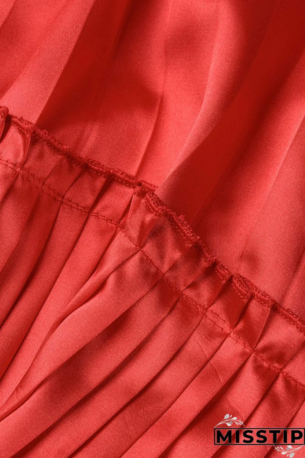 Black Casual Solid Patchwork Fold O Neck Pleated Dresses