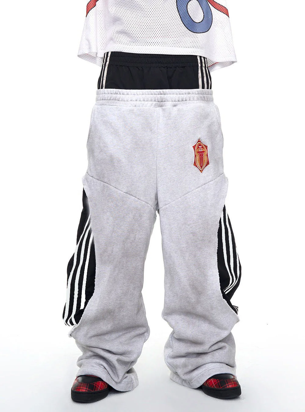 Athvotar Athvotar Autumn And Winter Festival High Street Fashion Splicing Tight Low-Rise Straight Slack Trousers Clothing