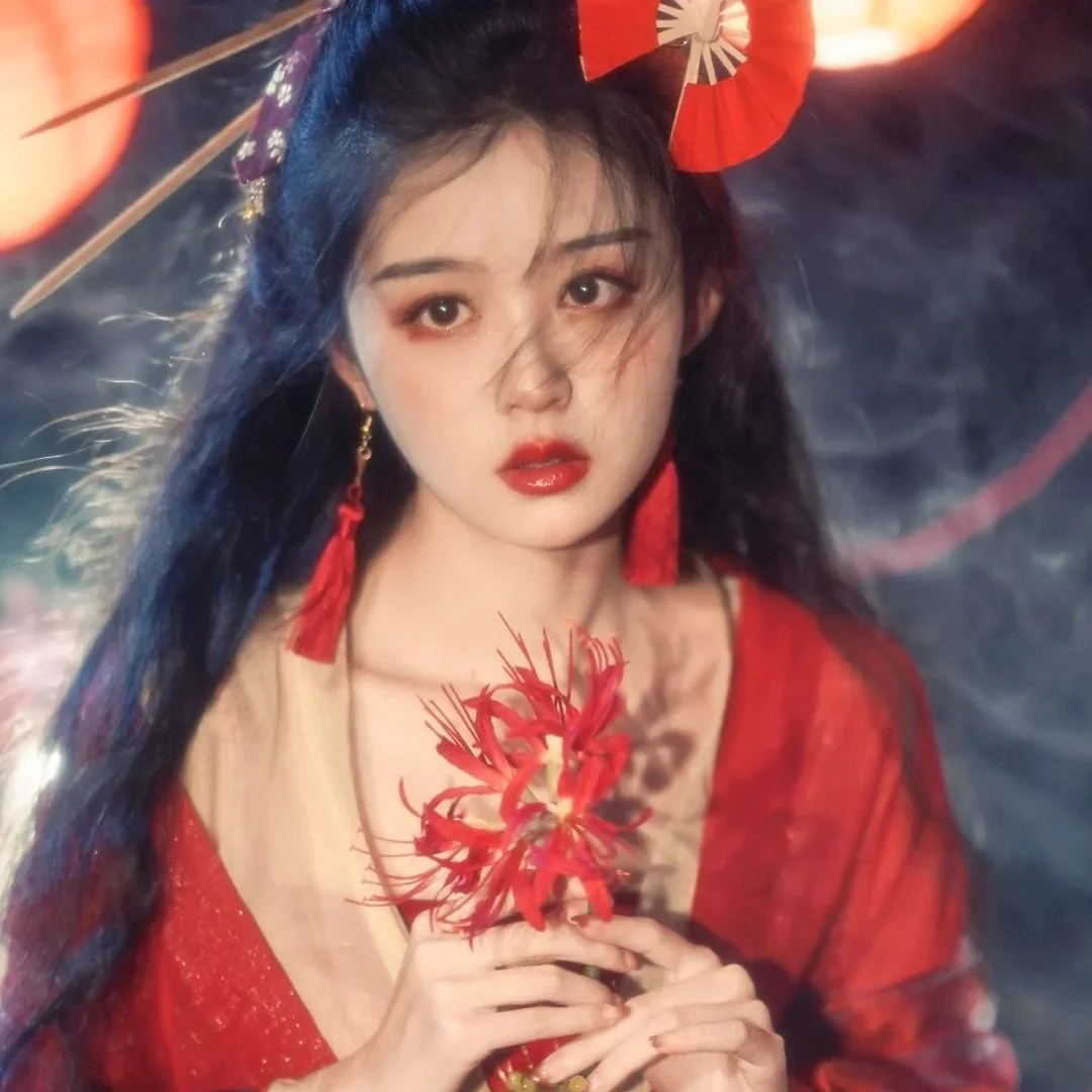 Red Equinox Flower Fairy Retro Hanfu Chinese Style Traditional Hair Pin