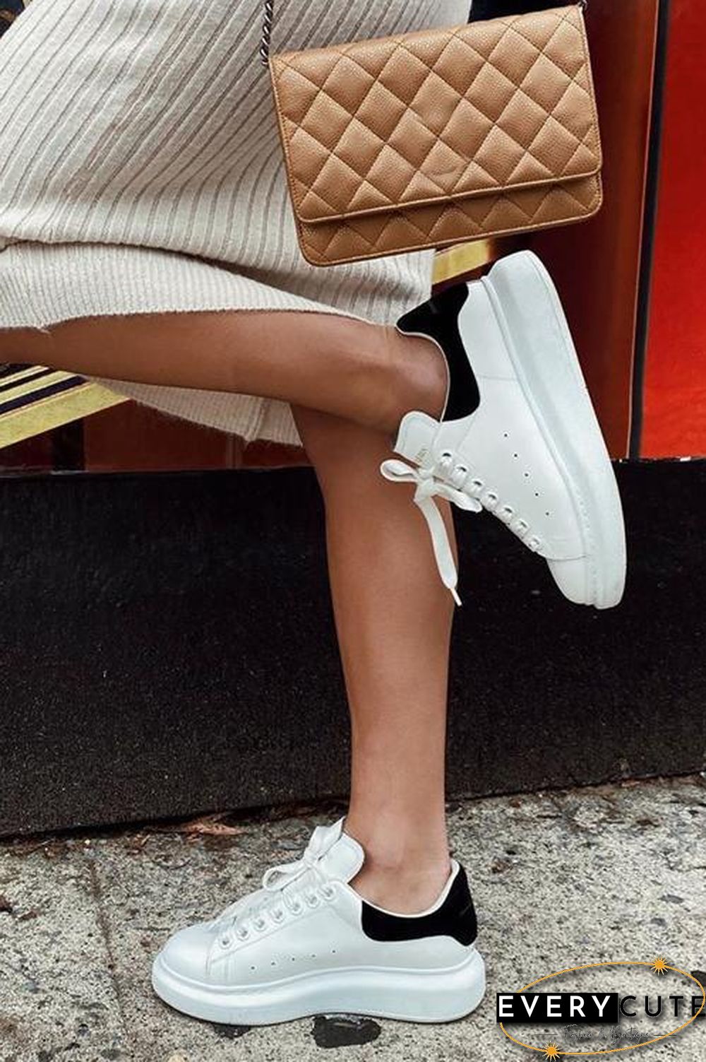 Lace Up White Sneakers