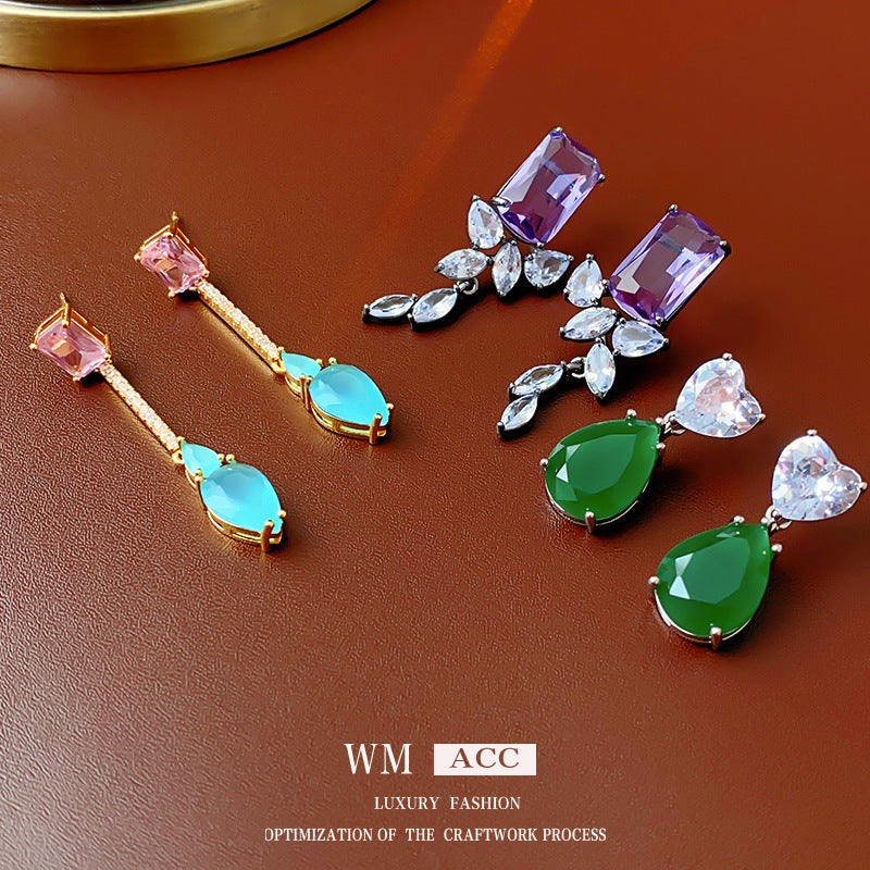 Fashion Droplet Geometric Alloy Electroplating Earrings