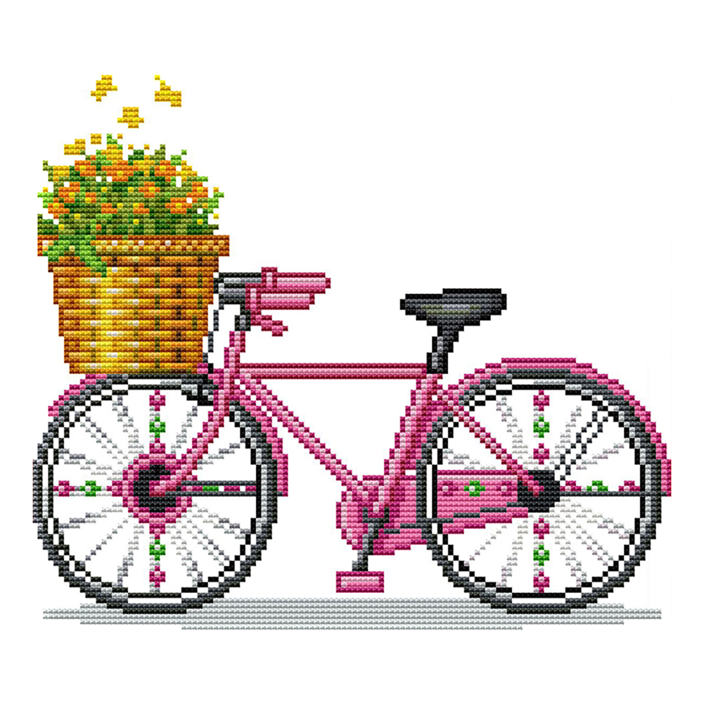 

Coon Bicycle - 14CT Stamped Cross Stitch - 29*27CM, 501 Original