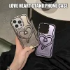 Iphone 15/14 Series Electroplated Love Stand Phone Case