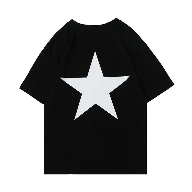 Fog Essentials T Shirt Double-Line Five-Pointed Star Short-Sleeved T-shirt for Men and Women