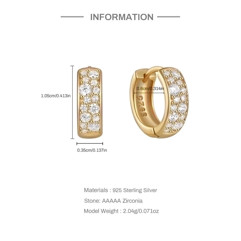 1 Pair Minimalist Geometric Plating Sterling Silver Hoop Earrings