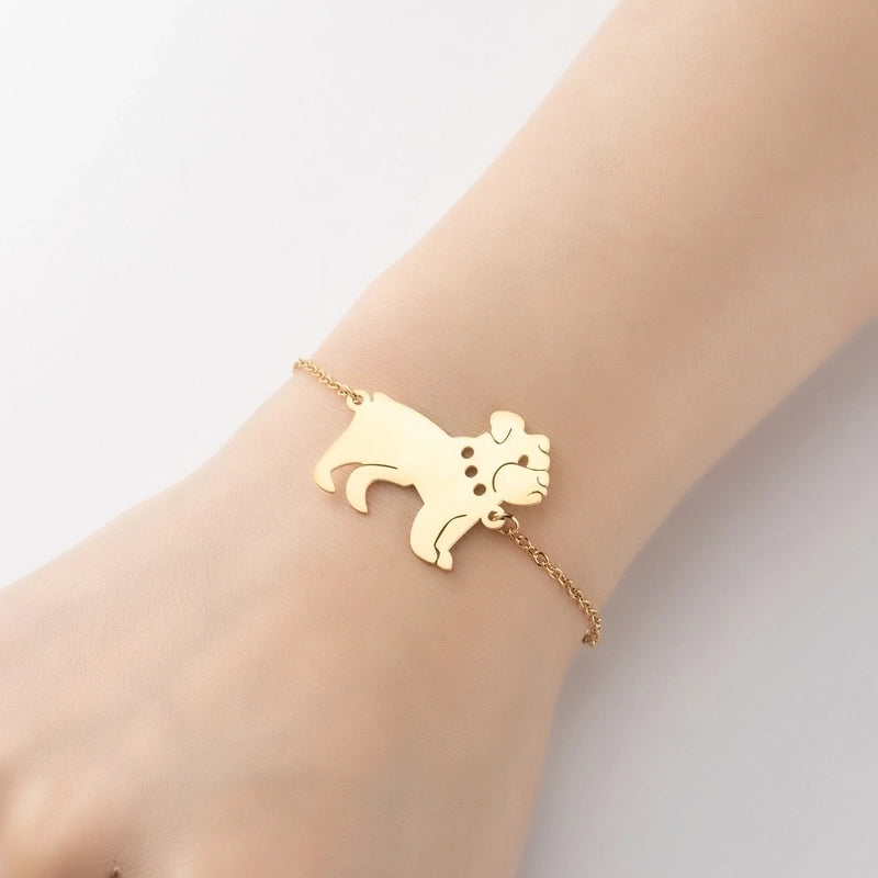 Cute Animal 201 Stainless Steel 18K Gold Plated Bracelets In Bulk