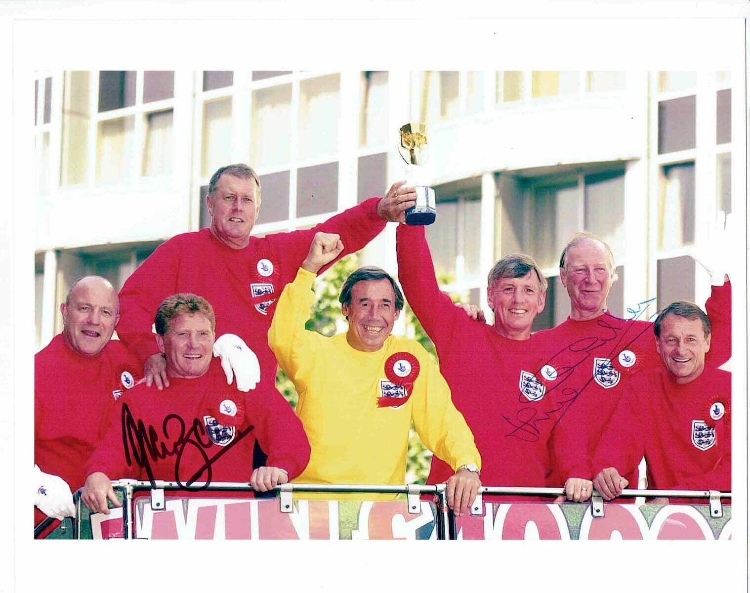 Alan BALL & Jack CHARLTON England 1966 Winners Signed 10x8 Photo Poster painting AFTAL RD COA