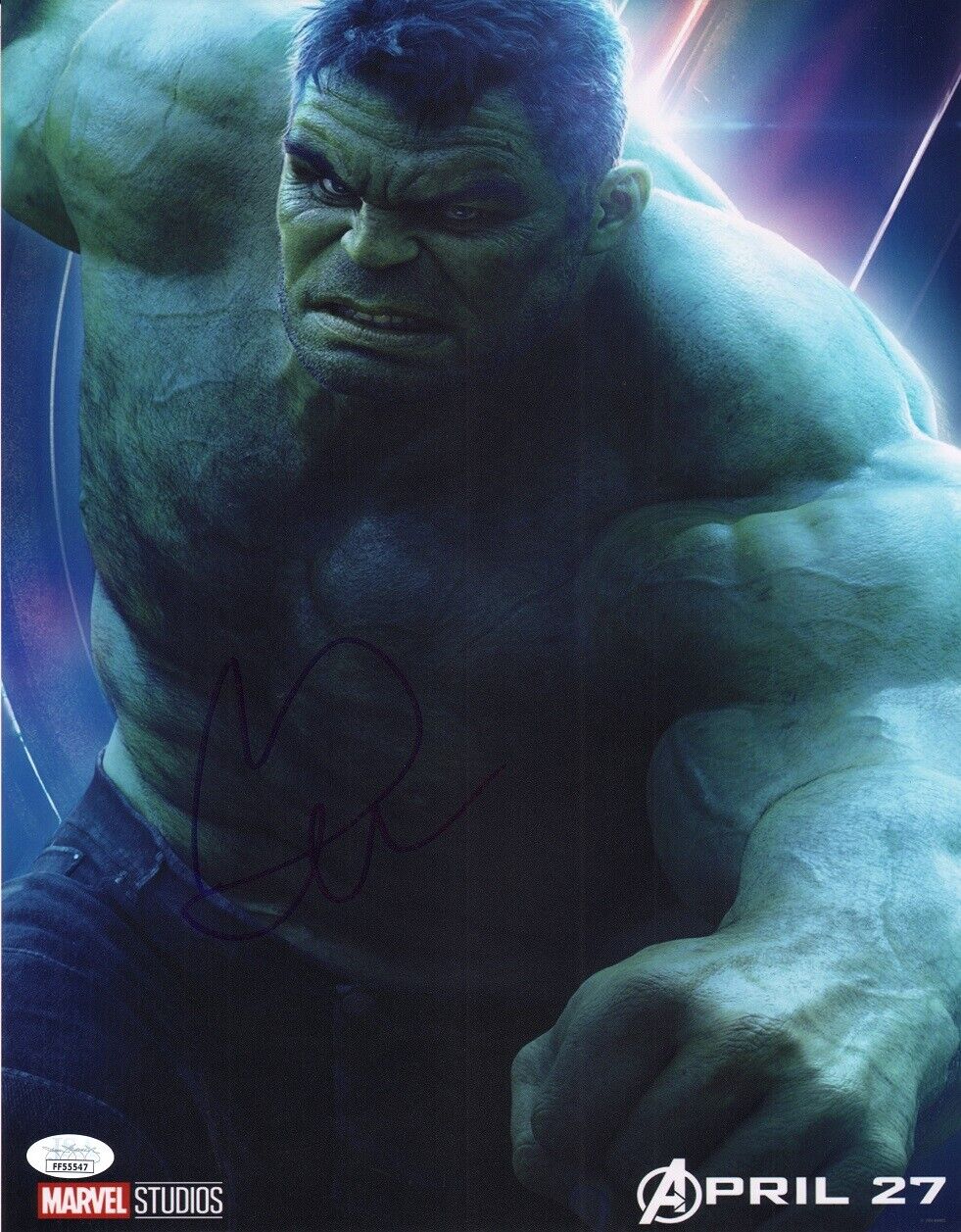 MARK RUFFALO Authentic Hand-Signed AVENGERS INFINITY WAR 11x14 Photo Poster painting (JSA COA)