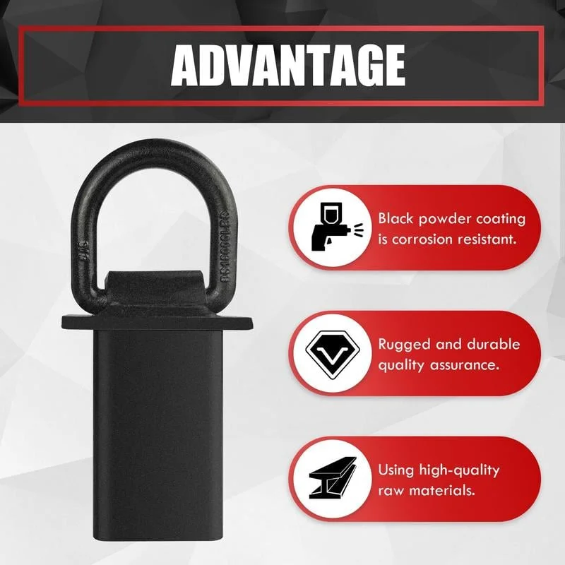 Heavy-Duty Removable D-Ring Tie Down for Utility Trailers
