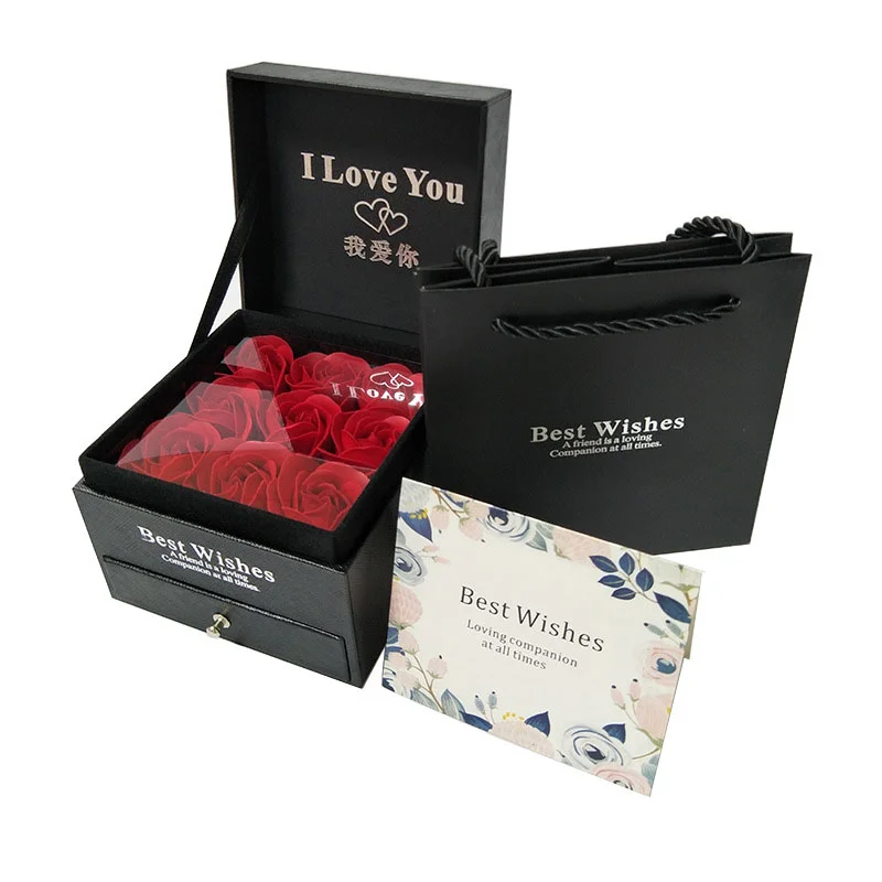 9 roses gift box