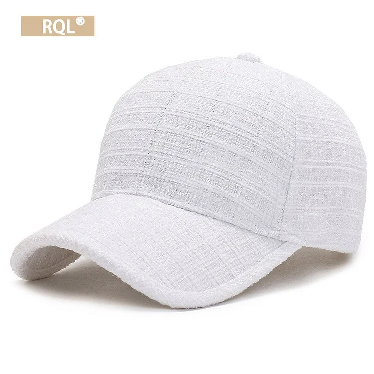 Baseball Cap for Women Ladies Warm Winter Hat Lattice Outdoor Luxury Brand Design Plaid Adjustable Snapback Trucker Cap