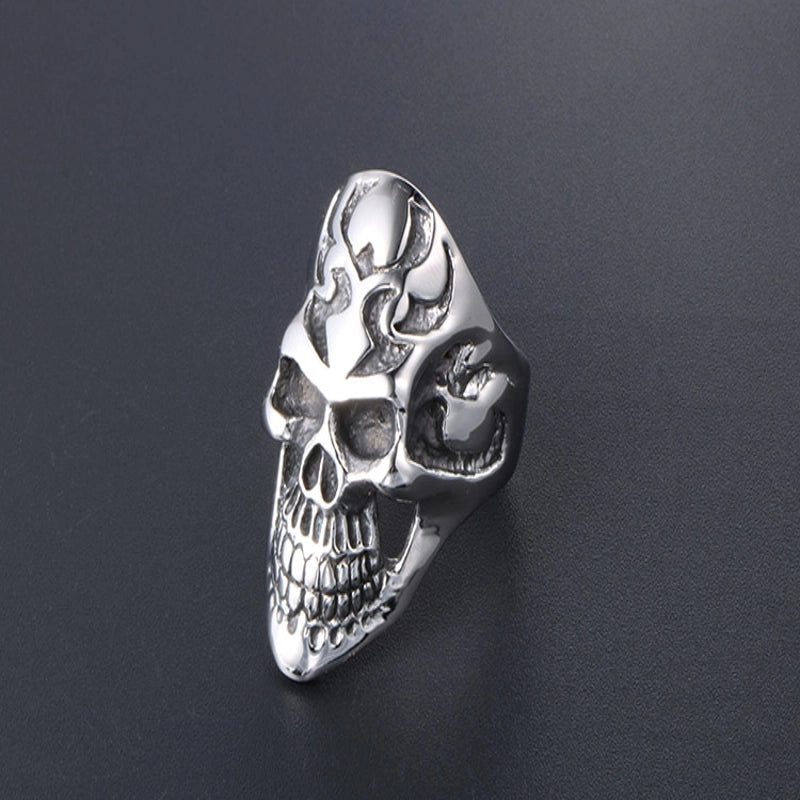 IG Style Retro Punk Skull 304 Stainless Steel Polishing Halloween Men's Rings