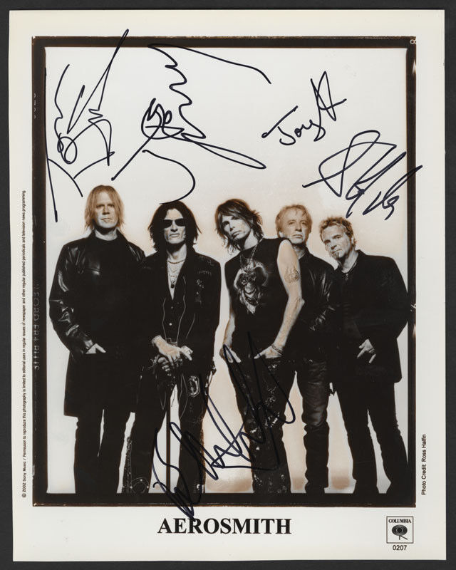 AEROSMITH Signed x5 Photo Poster paintinggraph - Rock Group - preprint