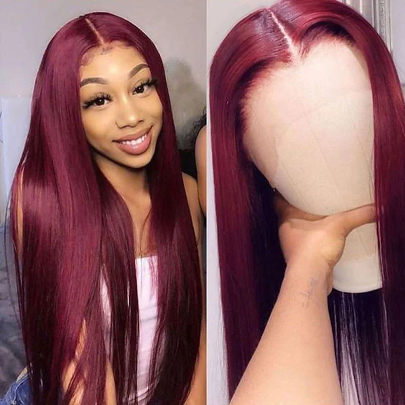 Red Long Straight Wigs For Daily Cosplay ELCNEPAL