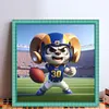 【Limited Stock Sale】Los Angeles Rams Football-11CT Stamped Cross Stitch 40*40cm tapestrymarket