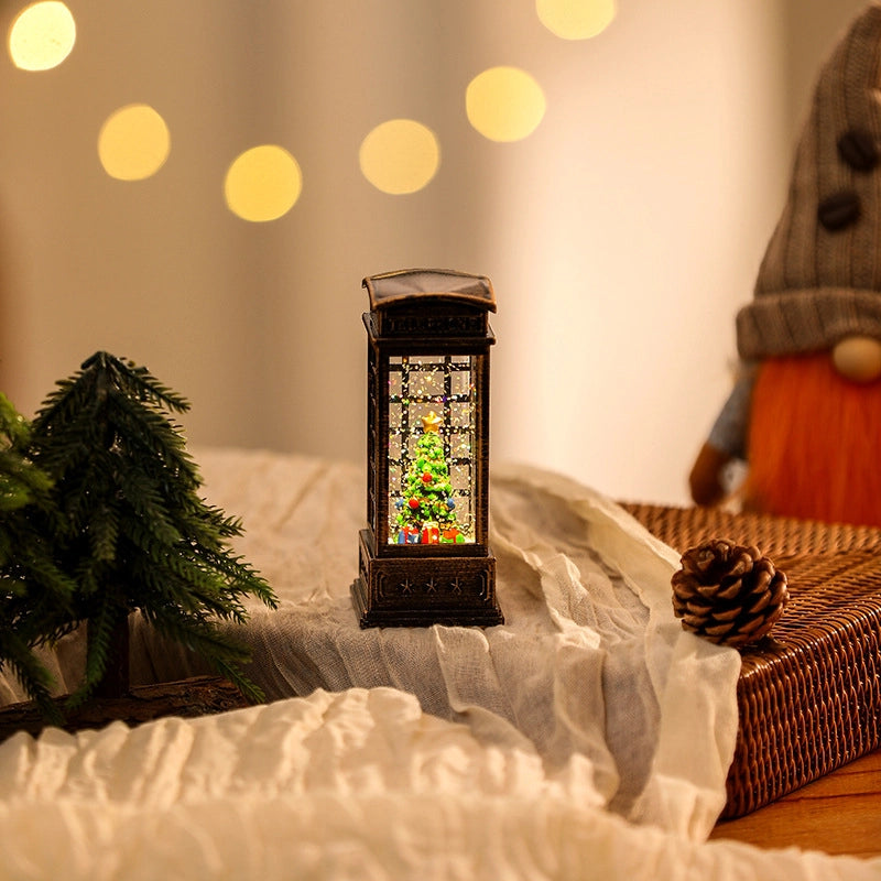 Christmas Cartoon Style Pastoral Christmas House Christmas Tree Santa Claus Plastic Daily Festival Ornaments