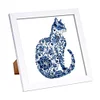 5D DIY Partial Special Shaped Drill Diamond Painting Kit Cat Decor With Frame Kit 18x18cm