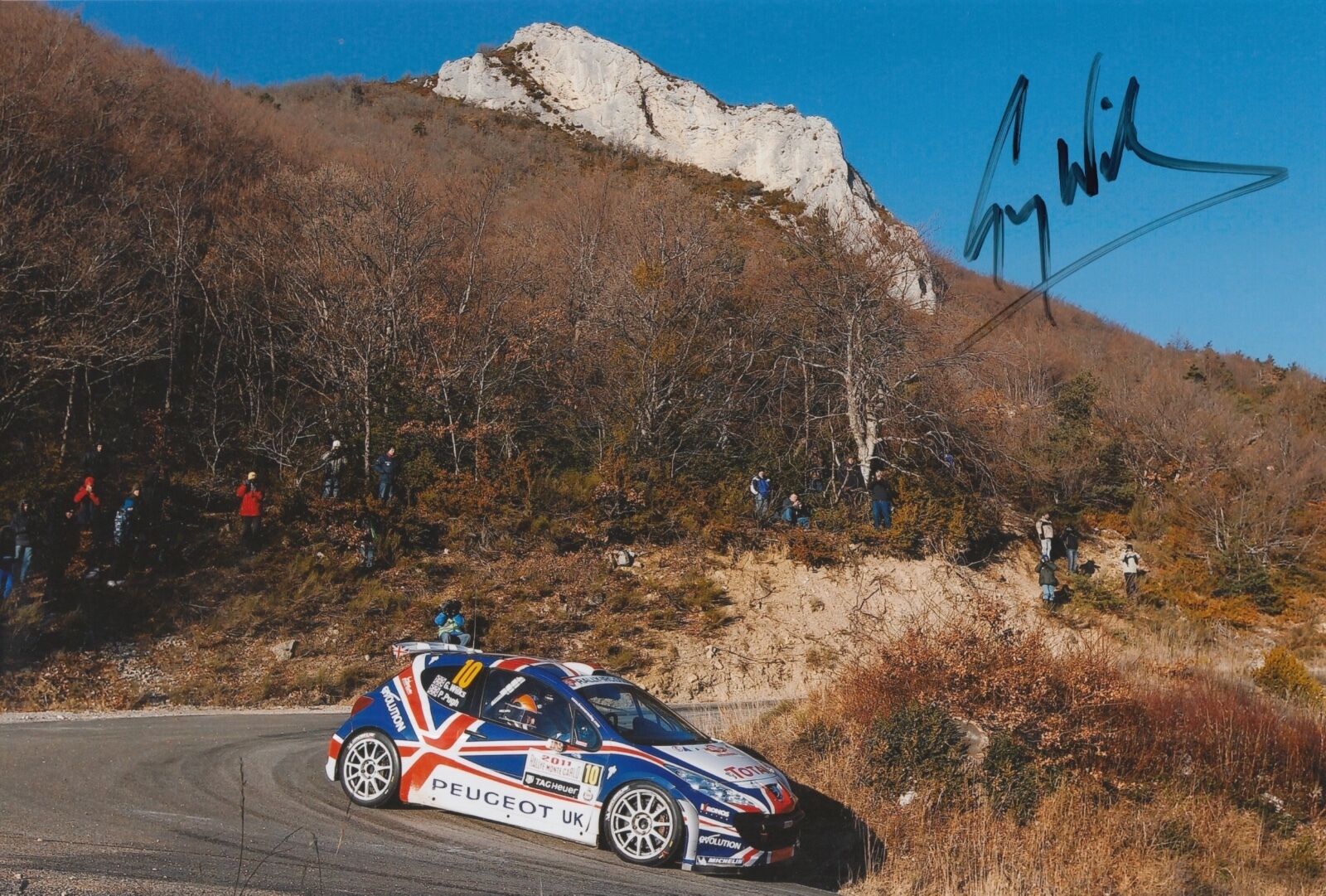 Guy Wilks Hand Signed Photo Poster painting 12x8 Peugeot Rally 3.