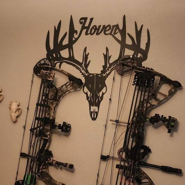Personalized Metal Deer Skull Rack-The best gift for the hunting hobby!