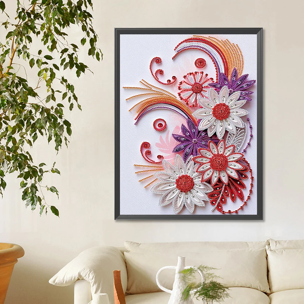 Diamond Painting - Partial Special Shaped Drill - Flower(Canvas|30*40cm)