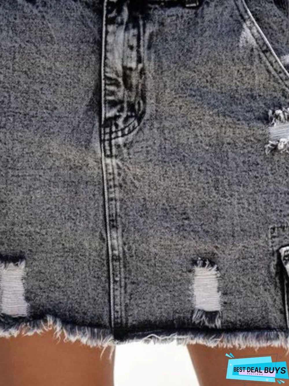 Buttoned Casual Skirt