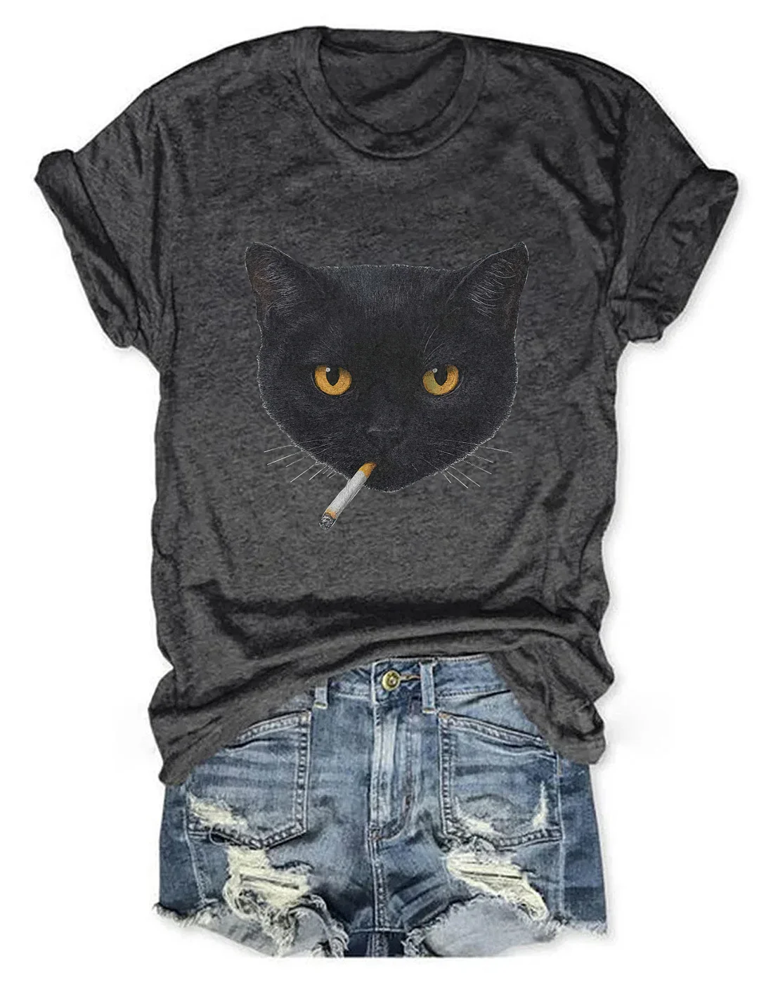 Smoking Cat T-shirt
