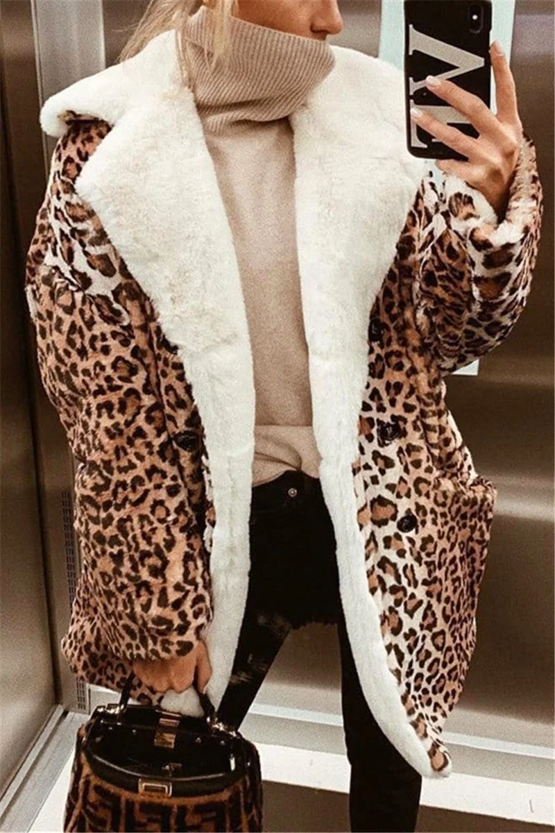 Fashion Print Leopard Heavy Jacket