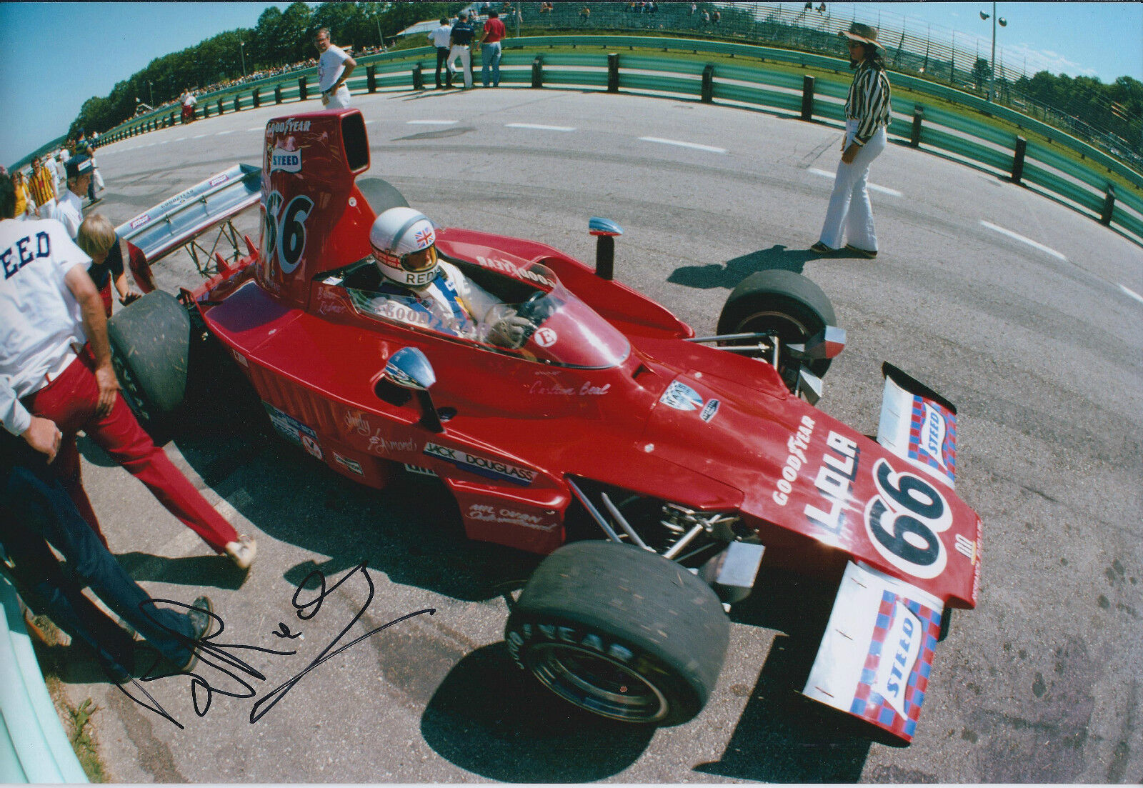 Brian REDMAN SIGNED 12x8 Photo Poster painting AFTAL COA Autograph Steed LOLA F500 Race Driver