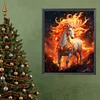 Diamond Painting-DIY Full Round Dril Fire Horse(40*50CM)