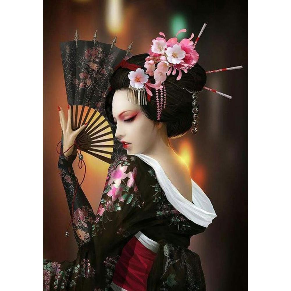 

(Multi-Size) Geisha - Round/Square Drill Diamond Painting - 30*40CM, Square diamond 40*50cm, 501 Original