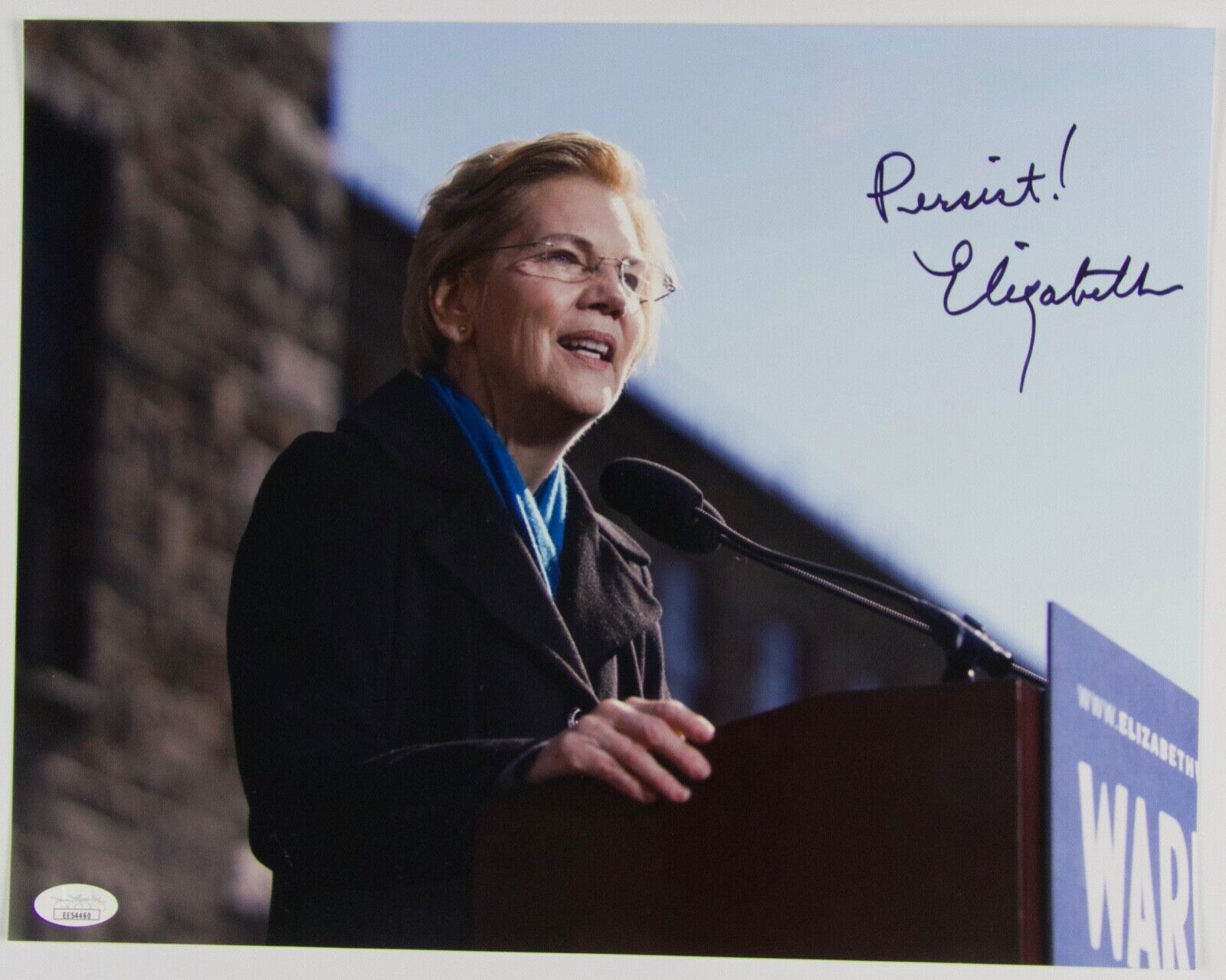 Elizabeth Warren JSA Autograph Signed Photo Poster painting COA 11 x14 Senator